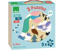 Vilac 3 Puzzles Terre Mer Ciel - Dès 4 Ans