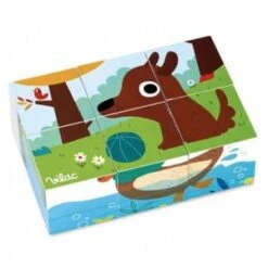 Vilac 6 Cubes En Bois Animaux