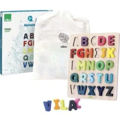 Vilac Puzzle ABC Alphabet Sous La Canopée -Vilac 2738 vilac puzzle abc alphabet a encastrer sous la canopee 5
