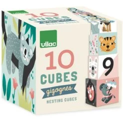 Vilac Cubes Gigognes - Les Animaux -Vilac 8501 vilac cubes gigognes