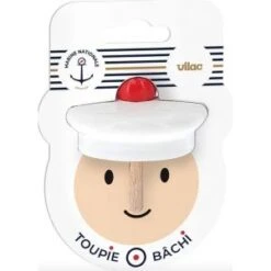 Vilac Toupie Bachi En Bois - Marin