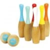 Vilac Lot De 6 Quilles Bowling Bicolores