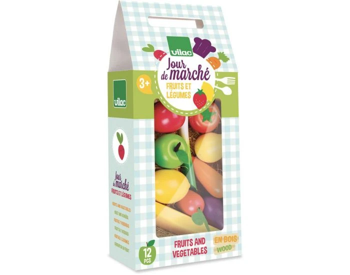 Vilac Set De Fruits Et Légumes - Jour De Marché - Dès 3 Ans 2 Vilac Set De Fruits Et Légumes - Jour De Marché - Dès 3 Ans – Image 2