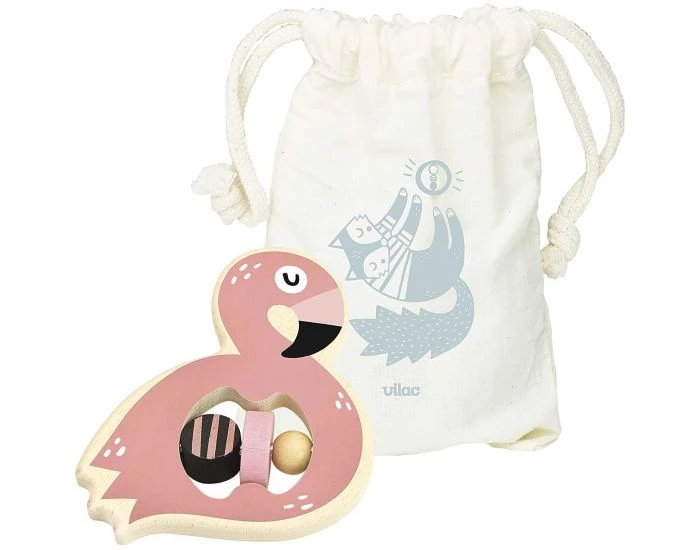 Vilac Hochet Flamingo Michelle Carlslund - Dès 12 Mois 2 Vilac Hochet Flamingo Michelle Carlslund - Dès 12 Mois – Image 2